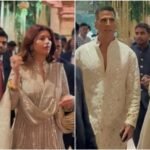 Akshay Kumar carried Twinkle Khanna’s bag as they twin in shimmering traditional outfits for Ambani wedding Day 4